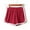 Wine, variant on Jacenvly New Casual Shorts for Women Fashion Solid Color Wide Leg Ruffle Loose High Waist Shorts Pants Quick Drying Elasticleisure Swim Shorts for Women Pink