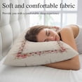 thumbnail image 5 of Pink Floral Pillow Covers Queen, Spring Farmhouse Flowers Watercolor Soft Brushed Microfiber Breathable Throw Pillow Covers, Decorative Pillowcase with Zipper for Couch Sofa Bedroom 20"x30", 5 of 9