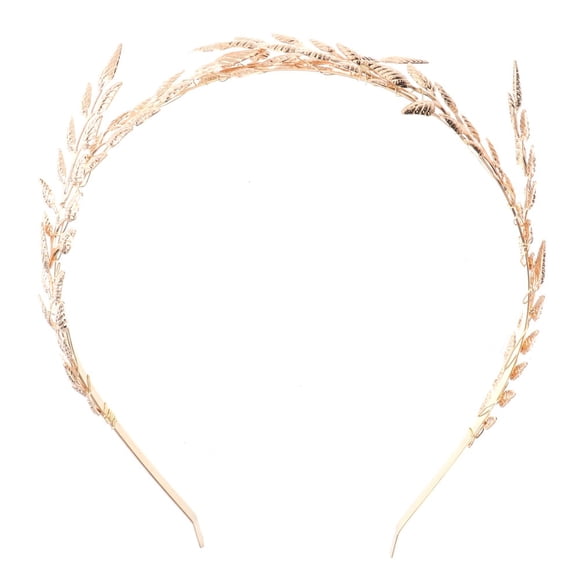 LEEYNEER Greek Wedding Bridal Goddess Headband Hair Headdress Headpiece Roman Costume Headband Golden Accessory Decor Bride