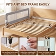 thumbnail image 3 of Haelhorneger Bed Rails for Toddlers, Baby Bed Rail Guard Foldable Toddler Bed Rail (Gray, 1.8m Sizes), 3 of 8