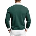 thumbnail image 4 of Jessboyy Mens Sweatshirts no Hood Long Sleeve Quarter Zip Pullover Work Casual Golf Waffle Knit Pullover Shirts Collared Sweatshirt Fall Winter Green,XXXL, 4 of 6