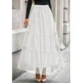 thumbnail image 3 of PRETTYGARDEN Women's Tulle Skirt Summer Flowy High Waisted A-Line Cute Fall Fairy Layered Mesh Maxi Long Skirts, 3 of 10