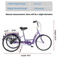 thumbnail image 4 of HLAiLL Adult Tricycle, 20/24/26 inch Adult Trike 3 Wheel Cruiser Bike, Pedals Forward, Large Shopping Basket, Multiple Colors, 4 of 6