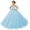 Sky Blue, variant on Girl Tulle Flower Dress for Wedding Lace Applique Princess Pageant Dresses Long Girls Party Ball Gow
