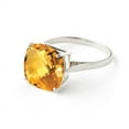 thumbnail image 2 of Galaxy Gold 3.6 Carat 14K Solid White Gold Ring Checkerboard Cushion Cut Natural Citrine (10.5), 2 of 2
