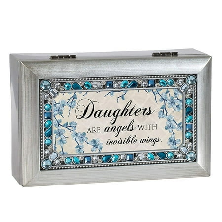 - Cottage Garden PJ145SC Daughter Jeweled Silver Music Box