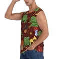 thumbnail image 3 of Fotbe Men's Frogs and Mushrooms Print Men's Sleeveless Muscle Tank Tops Casual T-Shirts for Gym Workout Beach-Large, 3 of 8