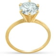 thumbnail image 3 of Pompeii 2ct Solitaire Moissanite Engagement Ring Round Brilliant 14k Yellow Gold, 3 of 3