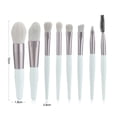 thumbnail image 2 of Juego de 8 brochas de maquillaje para base, corrector, sombras de ojos y rubor, con bolsa de almacenamiento., 2 of 5