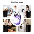 thumbnail image 6 of XMXY Watercolor Purple Texture Rectangular Laundry Basket Organizer , Collapsible Folding Tall Clothes Hampers for Laundry with Handles, 6 of 6
