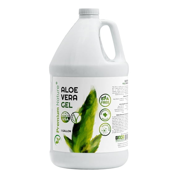 Premium Nature Aloe Vera Gel - Cooling, Alcohol-Free, 1 Gallon