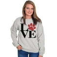 thumbnail image 5 of Cute Dog Cat Pet Lover Owner Paw Women Crewneck Sweatshirt Brisco Brands X, 5 of 6
