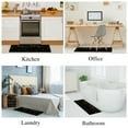 thumbnail image 6 of Flower Kitchen Rugs Set of 2, Non Skid Kitchen Mats, Black Waterproof Cushioned Anti Fatigue Kitchen Mat Washable, 17"x47"+17"x29", 6 of 6
