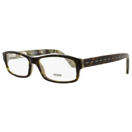 Fendi Rectangular Eyeglasses F826M 345 Size: 54mm Dark Green Horn 826