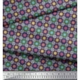 thumbnail image 2 of Soimoi Polyester Crepe Fabric Floral Mandala Printed Craft Fabric by The Yard 52 Inch Wide, 2 of 3