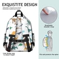 thumbnail image 5 of Colorful Dinosaurs Silhouettes Pattern Backpack for School,Cute School Bag,Schoolbag with Adjustable Shoulder Straps & Padded Back,15.25"x11.5"x5.25", 5 of 5