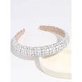 thumbnail image 2 of 1pc Pearl & Rhinestone Decor Elegant Women's Hair Hoop, 2 of 3