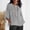 Gray plus size fall tops a1, variant on Women Plus Size Fall Round Neck 3/4 Sleeve Solid Casual Loose Pullover Tops for Women Trendy Cute Comfy Blouses Business Casual Work Tunic Tops Winter Fashion Tops, Gray M