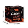 thumbnail image 3 of yulier Graduation Card Box, Graduation Decorations Graduation Box Congrats Grad Card Box Graduation Gift Graduation Party Favors Decor Party Supplies, Orange, 3 of 6
