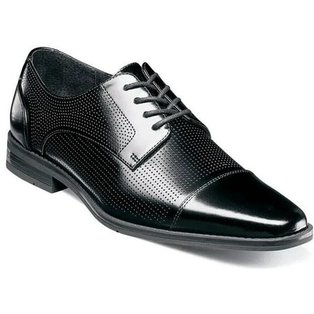 

Men s Stacy Adams Kepler Cap Toe Oxford Dress Shoes Leather Black 20204-001