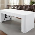 thumbnail image 6 of Fitted Tablecloth, Open Back Fitted Table Cloths for 6 Foot Rectangle Tables, Washable Polyester Fabric Table Cover for Party,Wedding, Banquet, Craft Show and Trade Show, 6 of 7
