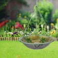 thumbnail image 5 of Hanging Bird Feeder, Metal Hummingbird Feeder Bowl Outdoor Garden Hanging Bird Feeding Dish with Chain Hook for Patio Yard, 5 of 7