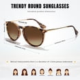 thumbnail image 6 of AOMASTE Polarized Sunglasses for Women Men Trendy Retro Round Sun Glasses UV400 Protection (Gray), 6 of 7