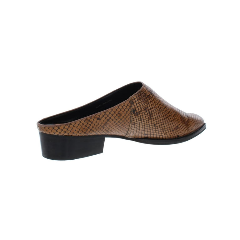 Dolce Vita Womens Aven Leather Clogs Mules Brown 7 Medium B M