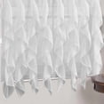 thumbnail image 2 of Chic Sheer Voile Vertical Ruffled Single Panel Window Curtain 50" x 84", White, 2 of 3