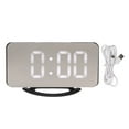 thumbnail image 2 of Digital Alarm Clock, Detachable Base Stand Alarm Clock Plastic ABS  For Office White Shell With White Letters,Black Shell With White Letters, 2 of 8