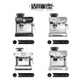 thumbnail image 2 of Coffee machine handle Breville Italian coffee handle Stainless steel coffee bottomless handle 54mm, 2 of 3