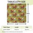 thumbnail image 2 of Green Highland Cow Sunflower Field Pattern Square Fitted Tablecloth with Elastic Edge,Square Table Cover,Washable Elastic Table Cover for Home Kitchen Party Decor 36"x36", 2 of 6