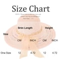 thumbnail image 3 of Bbyeadc Women's Roll Up Foldable Straw Sun Hat with Chain & Bow, UPF 50+ Wide Brim, Packable Summer Travel Beach Hat,Pink (One Size), 3 of 5