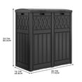 thumbnail image 2 of Dextrus 62 Gallon Resin Dual Compartment Trash Can with Tiered Lid & Drip Tray, Black, 2 of 5