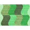 thumbnail image 1 of Ahgly Tapis Rectangulaire Lavable en Machine Vert Transitionnel, 7 Pieds x 10 Pieds, 1 of 7