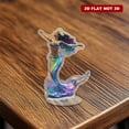 thumbnail image 6 of Rotating acrylic display featuring an iridescent scale mermaid with seashell bra swimming in a bioluminescent ocean background in vibrant colors, 6 of 8