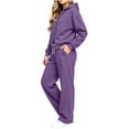 thumbnail image 6 of successthop Sweatsuits Women 2 Piece Outfit Matching Workout Lounge Sets Long Sleeve Hoodie Pocketed Sweatpant, 6 of 6