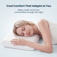 thumbnail image 3 of Sleep Zone Low Profile Memory Foam Pillow 25"x16"x2.75" for Bed - Cooling Breathable Ultra Soft & Support Pillow for All Seasons, White, 3 of 10