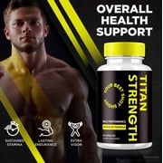 (3 Pack) Titan Strength Pills, Official Formula to Support Volume, All Natural Supplement For Strength and Overall Health, Premium TitanStrength Capsules Review (180 Capsules)