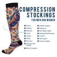 thumbnail image 2 of FORMRS Womens Knee High Socks Casual Long Thick Travel Daily Wear, 1 Pair, Colorful Abstract Eagle, 2 of 6