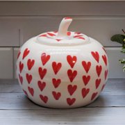 Ceramic Apple Shape Container Pickle Jars | Pottery Storage Jar | Barni for Achar, Ceramic Container uniqe Apple Shape,