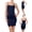 Navy, variant on Women's Seamless Extra Long Camisole - Adjustable Spaghetti Strap Tank Top for Women (Black)