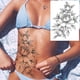 thumbnail image 5 of eechs Noir Rose Fleur Tatouages ​​Temporaires Femmes Corps Bras Jambes Pivoine Gomtrique Tatouage Autocollants Faux Tanche Croquis Tatoo, 5 of 5