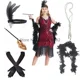 thumbnail image 2 of Disfraz de mujer de los años 20, estilo vintage, con lentejuelas y flecos, inspirado en la decoración de los años 20, vestido de estilo Flapper para cosplay, vestido de Gran Gatsby de los años 20, 2 of 5