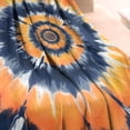 thumbnail image 3 of Orange Blue Tie Dye Mandala Pattern Blanket,Comfortable Soft Flannel Throw Blanket,All Season,Warm Lightweight Blankets for Sofa Bed Couch Living Room Chair,60"x80", 3 of 4