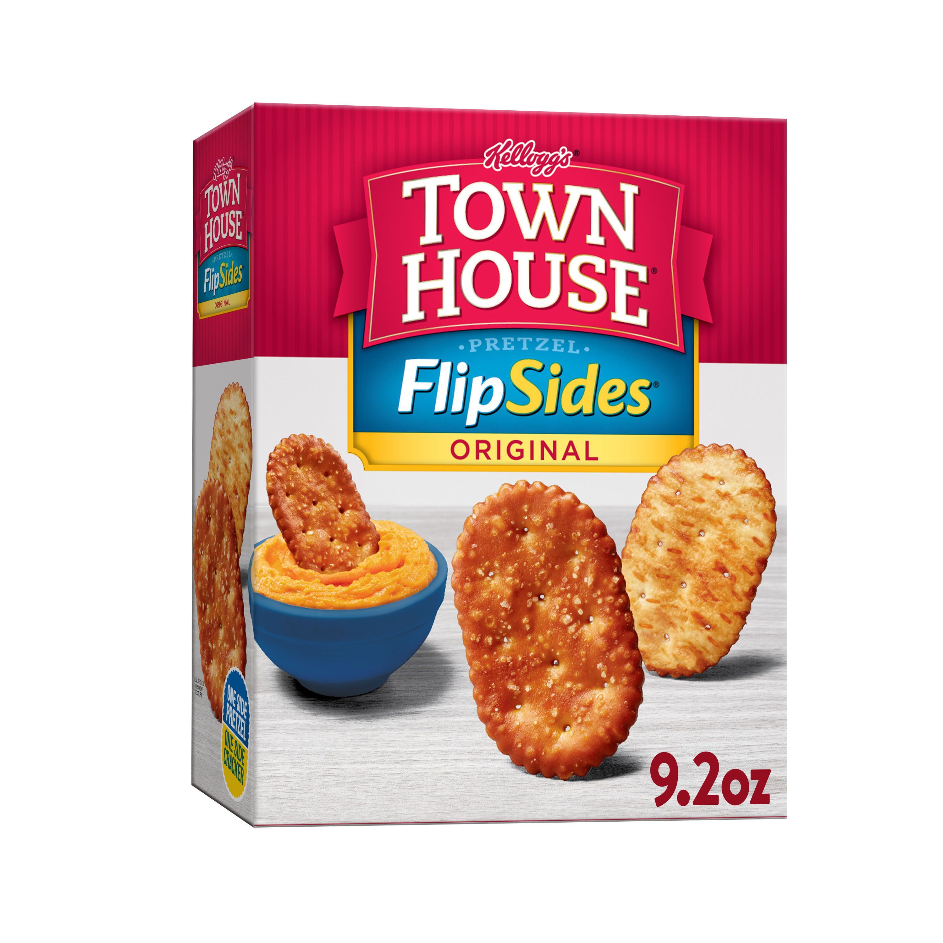 Kellogg S Town House Pretzel Flipsides Crackers Original 9 2 Oz Box Walmart Com