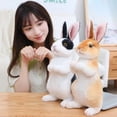 thumbnail image 5 of Simulation Kawaii Long Ears Realistic Rabbit Plush Toy Lifelike Animal Stuffed Doll Toys for Kids Girls Birthday Gift Room Decor, 5 of 5