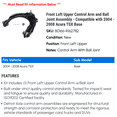thumbnail image 2 of Front Left Upper Control Arm and Ball Joint Assembly - Compatible with 2004 - 2008 Acura TSX Base 2005 2006 2007, 2 of 2