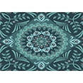 thumbnail image 1 of Ahgly Company Indoor Rectangle Patterned Deep-Sea Blue Area Rugs, 2' x 3', 1 of 1