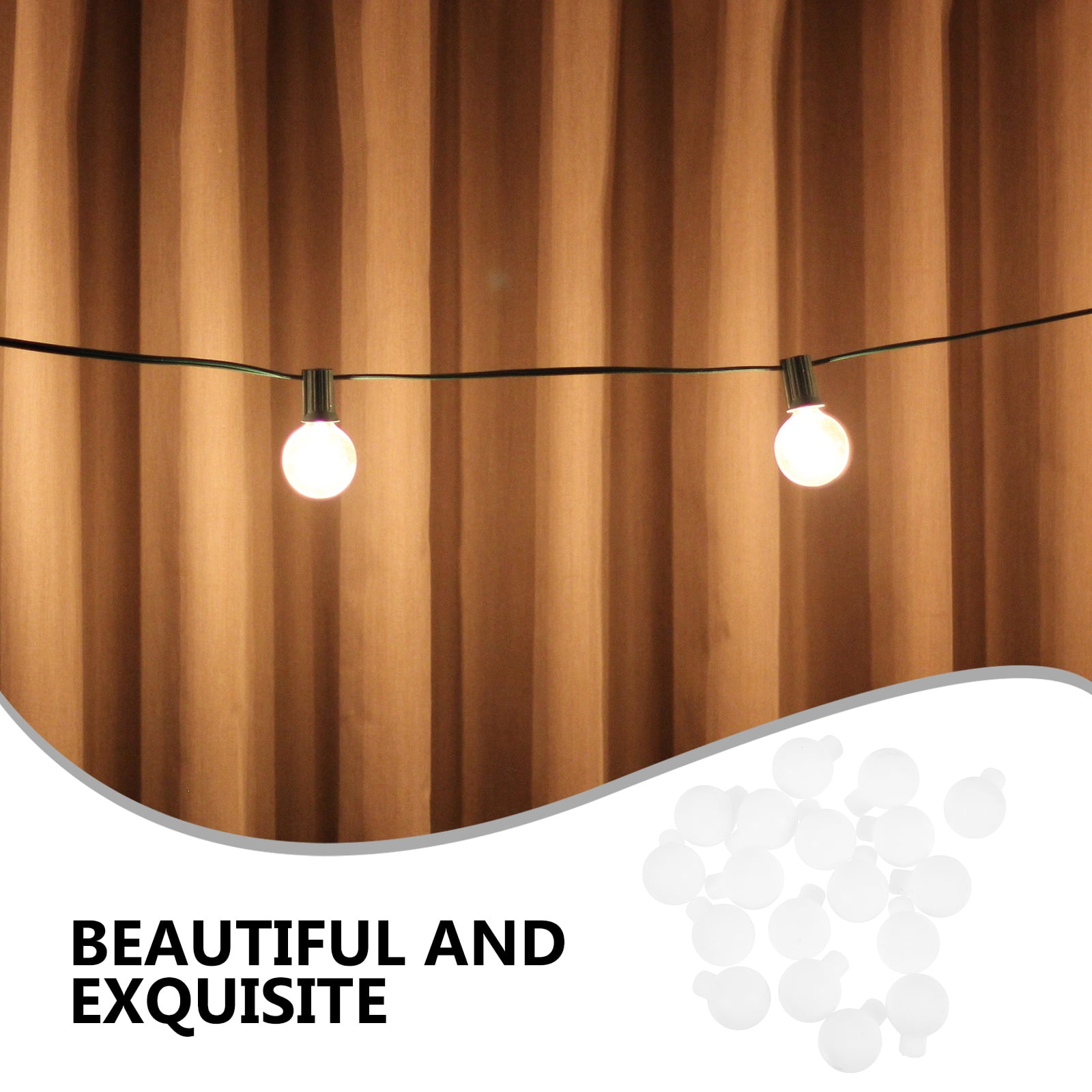 Lot De 100 Ampoules Vides Décoratives Pour Guirlande Lumineuse - Style Globe - Matière ABS